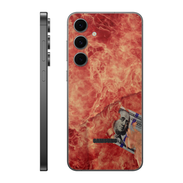 Galaxy S24 FE Back Only 100 Bill Fire