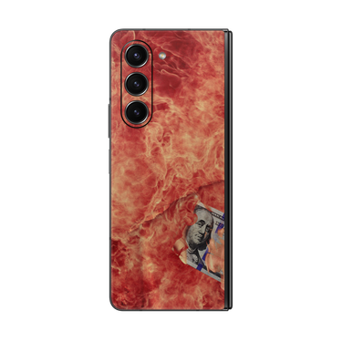 Galaxy Z Fold 5 Back Only 100 Bill Fire