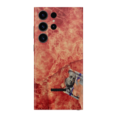 Galaxy S23 Ultra Full Wrap 100 Bill Fire