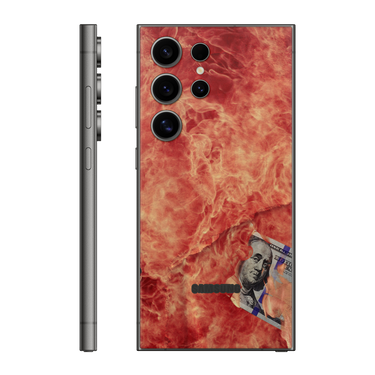 Galaxy S24 Ultra Back Only 100 Bill Fire