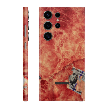 Galaxy S24 Ultra Full Wrap 100 Bill Fire