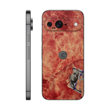 Google Pixel 9 Back Only 100 Bill Fire