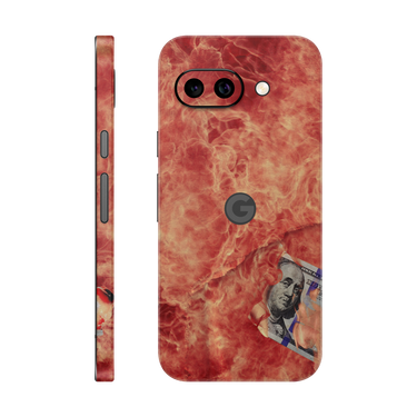 Google Pixel 9a Full Wrap 100 Bill Fire