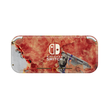 Nintendo Switch Lite Full Wrap 100 Bill Fire