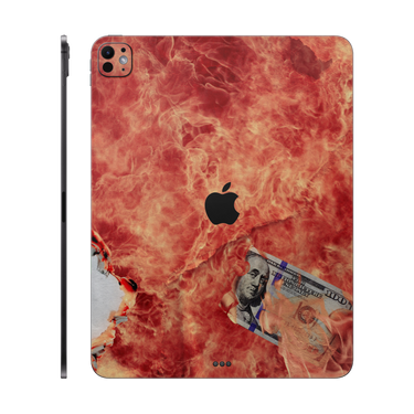 iPad Pro 13 inch M4 Back Only 100 Bill Fire