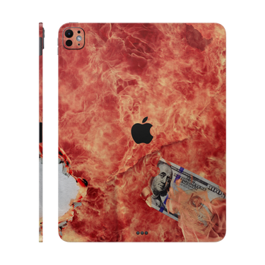 iPad Pro 13 inch M4 Full Wrap 100 Bill Fire
