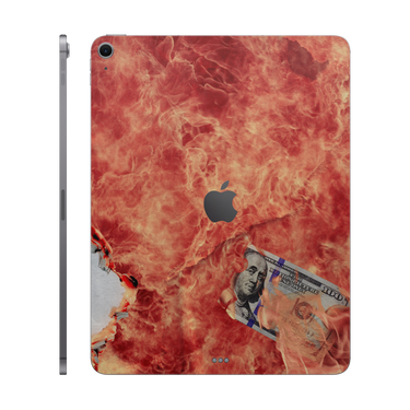 iPad Air 13 M2 Back Only 100 Bill Fire