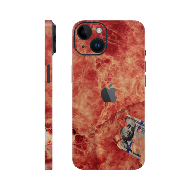 iPhone 14 Full Wrap 100 Bill Fire