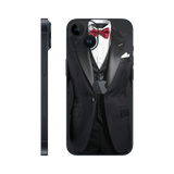 iPhone 14 Back Only Blacksuit red bowtie