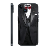 iPhone 14 Plus Back Only Blacksuit red bowtie