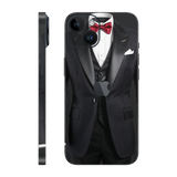 iPhone 14 Plus Full Wrap Blacksuit red bowtie