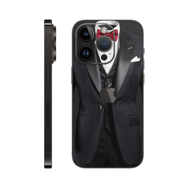 iPhone 14 Pro Back Only Blacksuit red bowtie