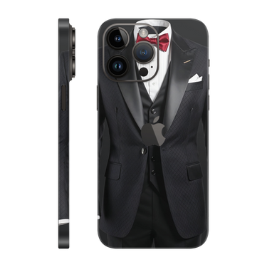 iPhone 14 Pro Max Full Wrap Blacksuit red bowtie