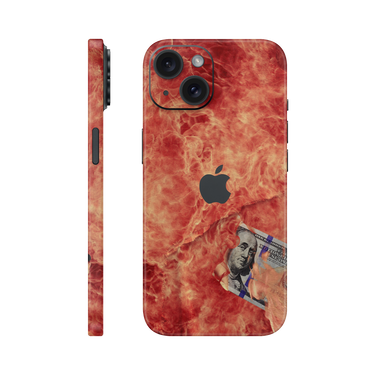 iPhone 15 Full Wrap 100 Bill Fire