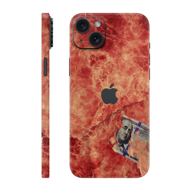 iPhone 15 Plus Full Wrap 100 Bill Fire