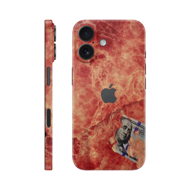 iPhone 16 Full Wrap 100 Bill Fire