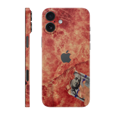 iPhone 16 Plus Full Wrap 100 Bill Fire