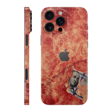 iPhone 16 Pro Max Full Wrap 100 Bill Fire