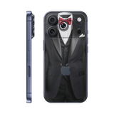 iPhone 17 Pro Back Only Black suit-red-bowtie