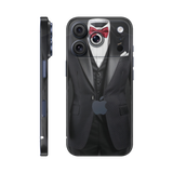 iPhone 17 Pro Full Wrap Black suit-red-bowtie