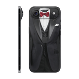 iPhone 17 Air Back Only Black suit-red-bowtie